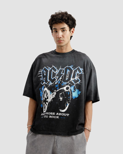 Washed Faded ACDC Tshirt