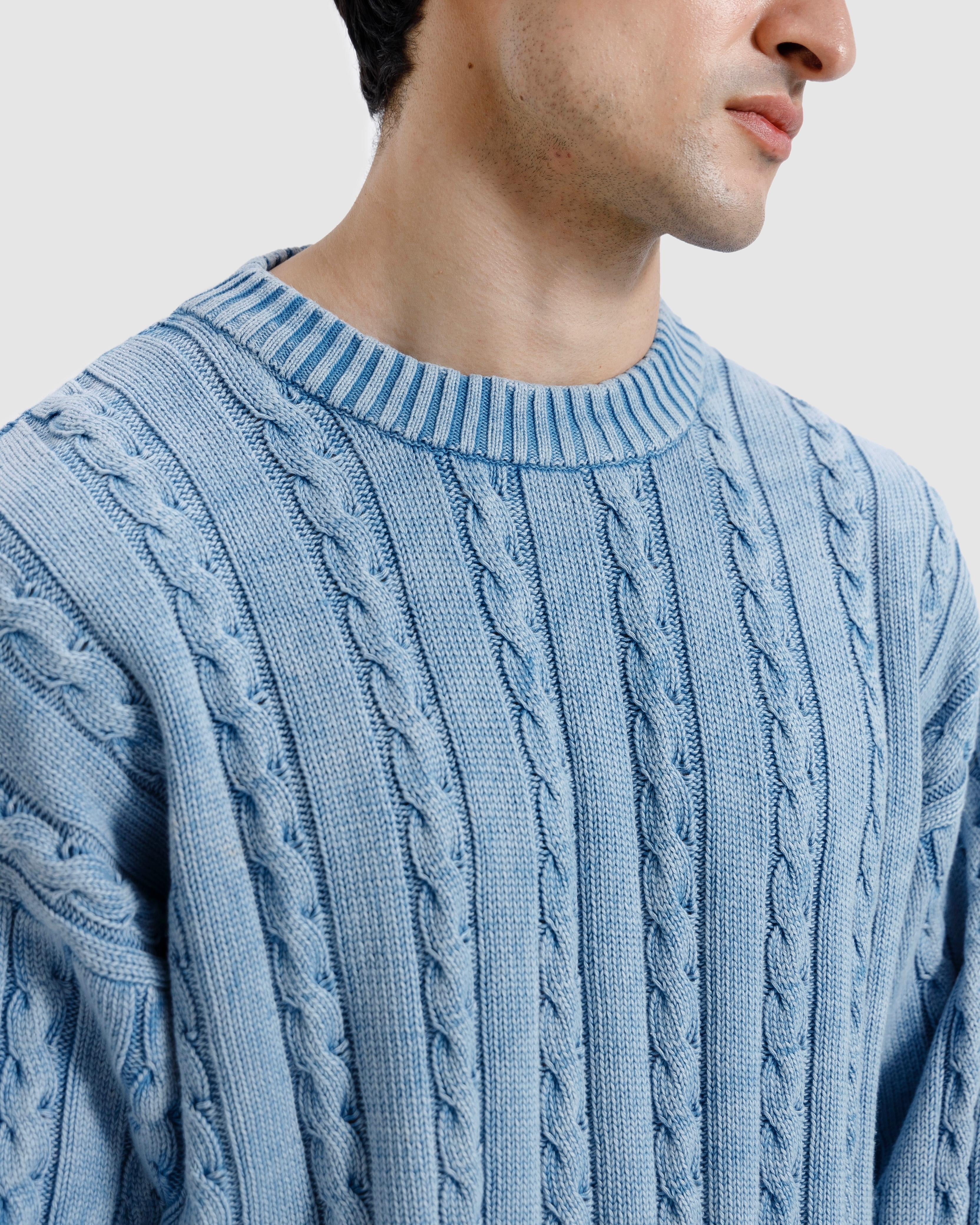 Washed Cable Knit Sweater