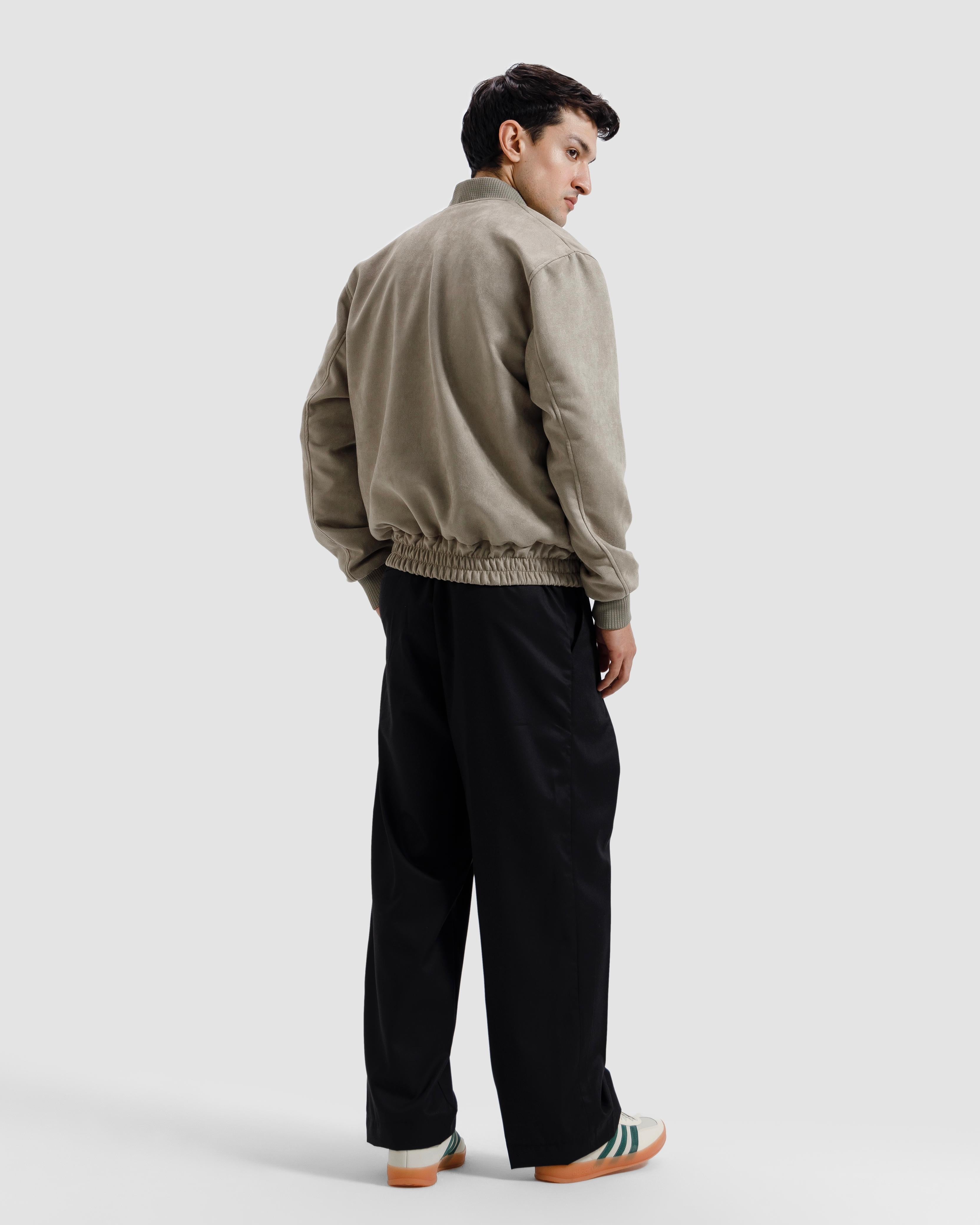 Suede Varsity Jacket