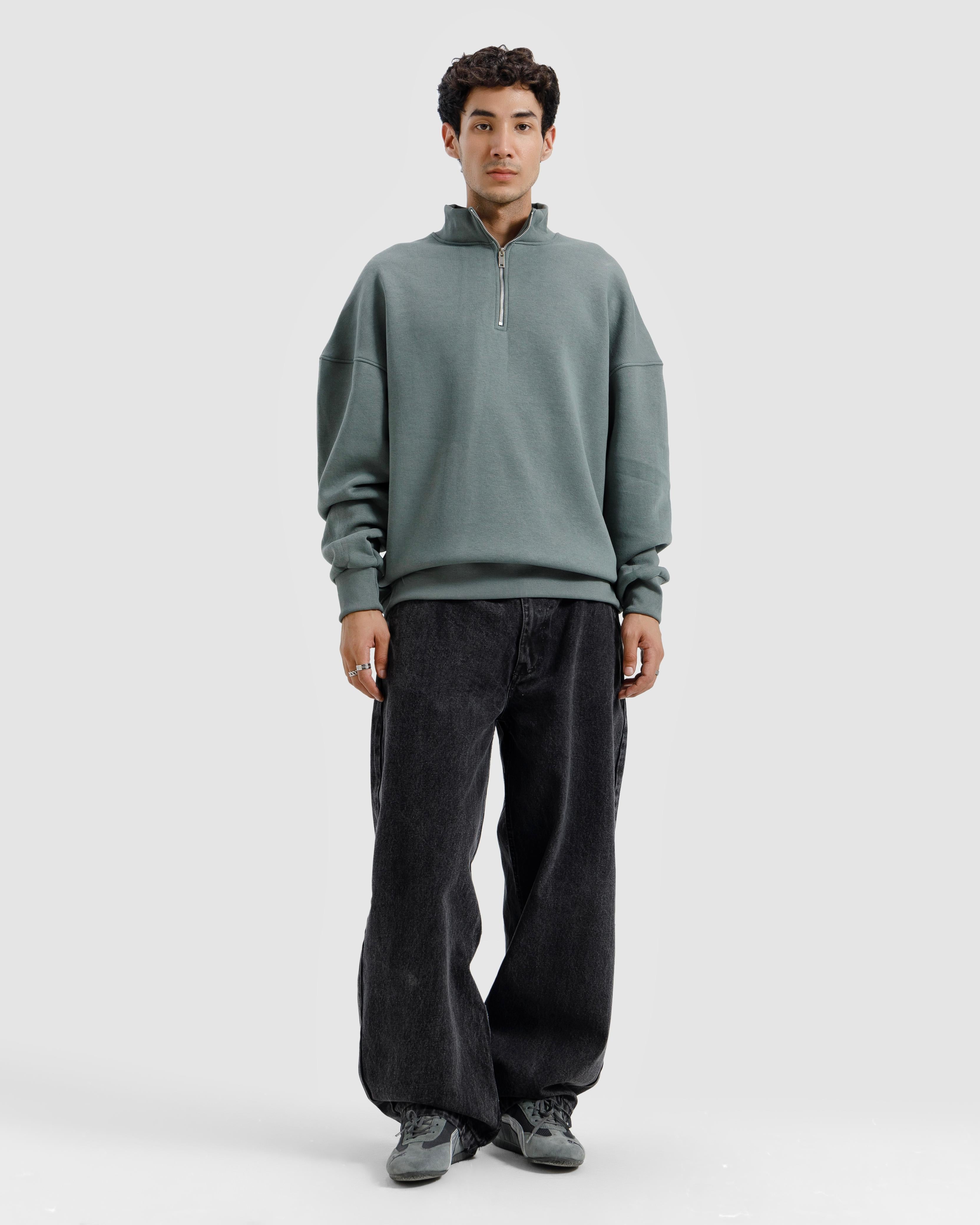 Basic Quarter-Zip Sweatshirt