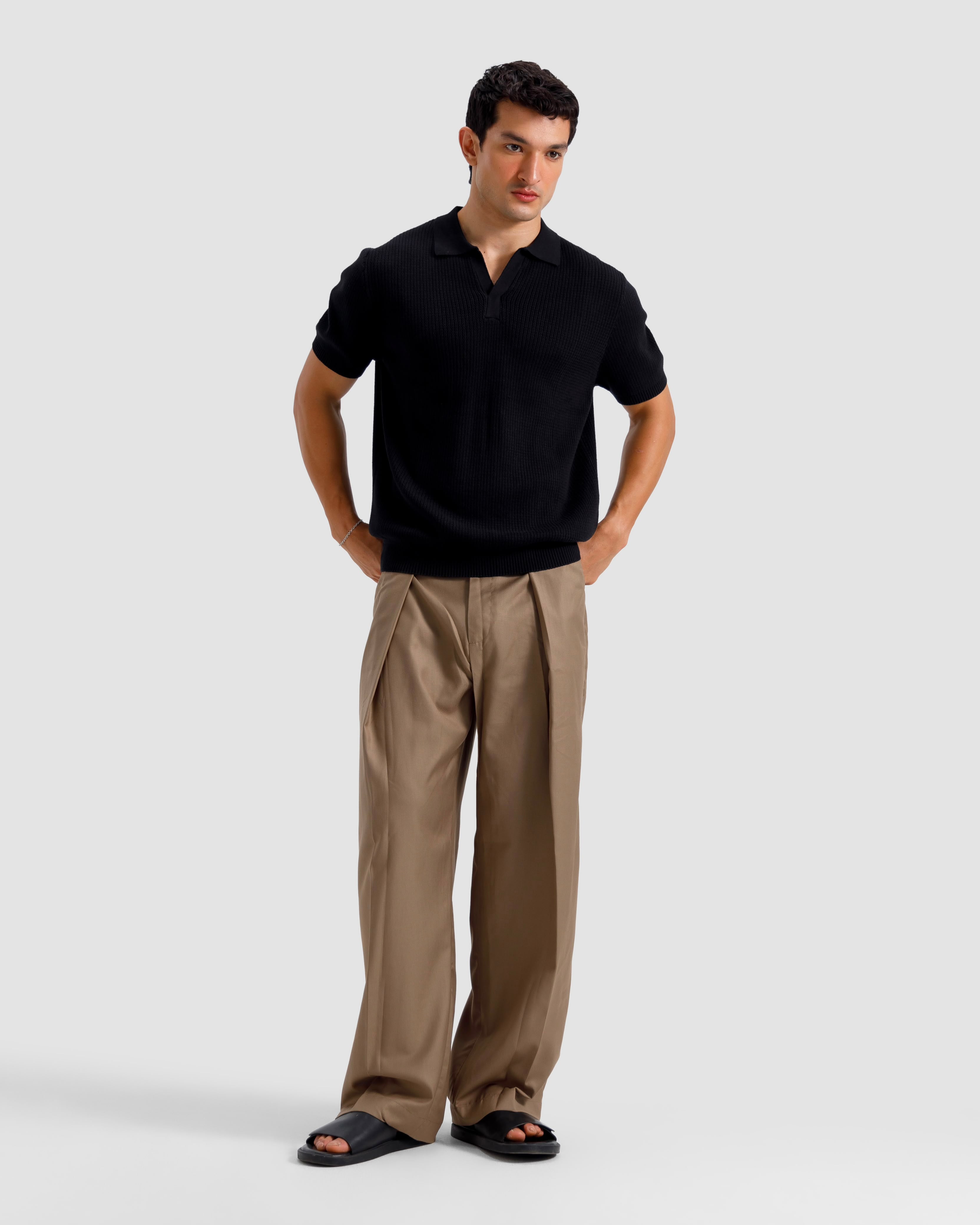 Textured Knit Polo