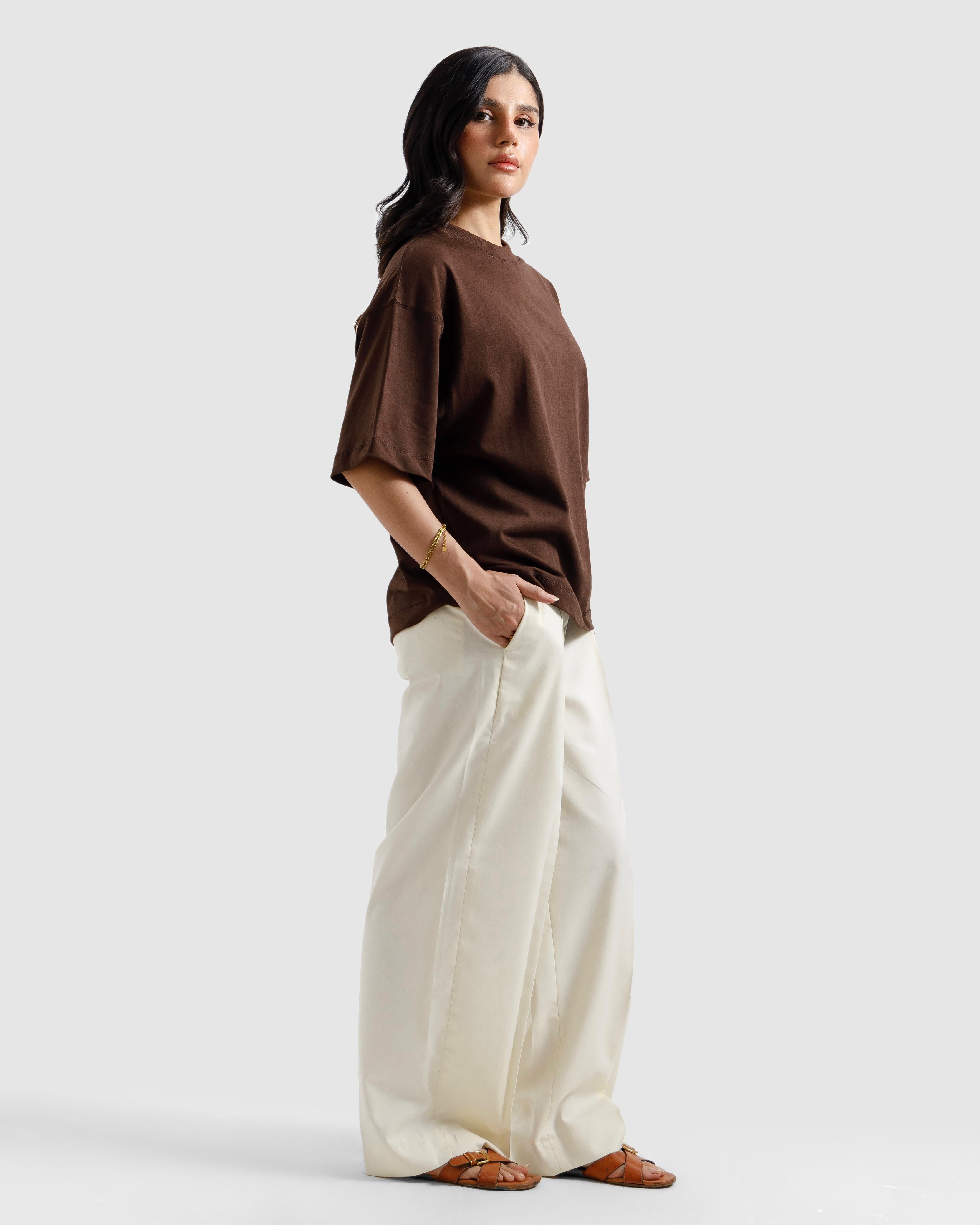Boxy Seam Detail Basic Essential