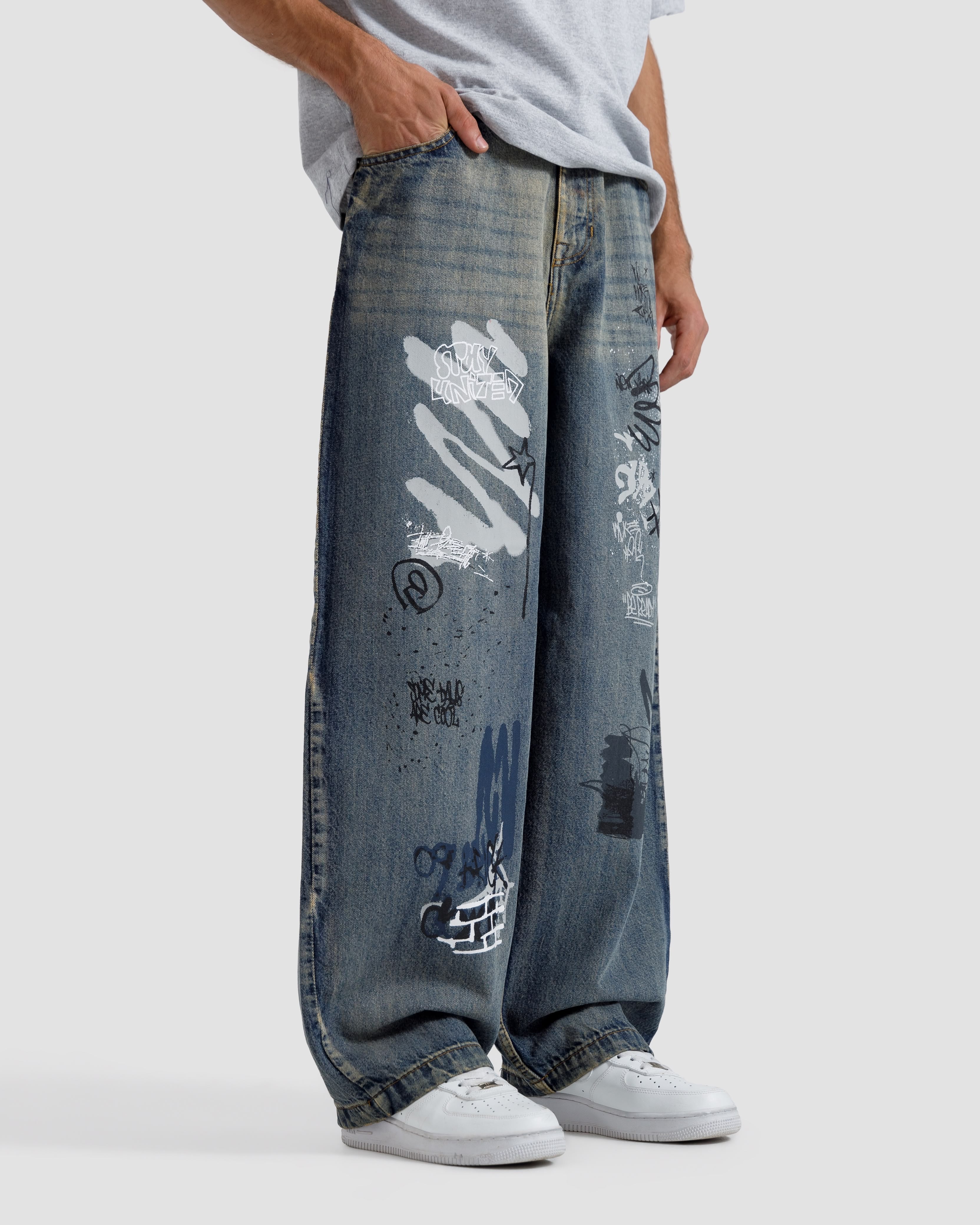 Graffiti Baggy Jeans