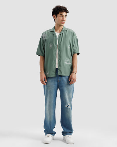 Embroidered Collar Shirt