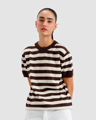 Striped Knit Basic Essential