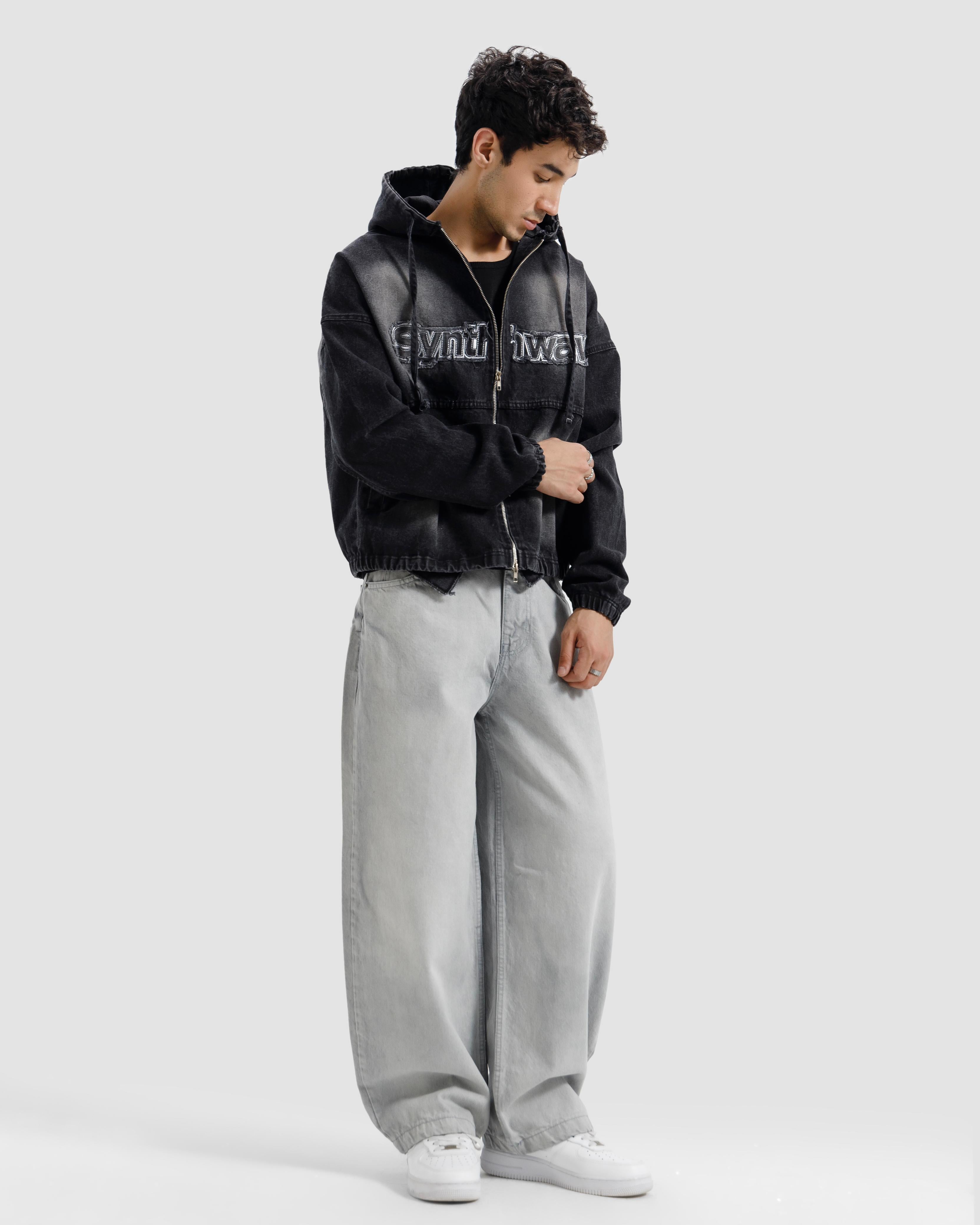 Washed Hooded Denim Jacket