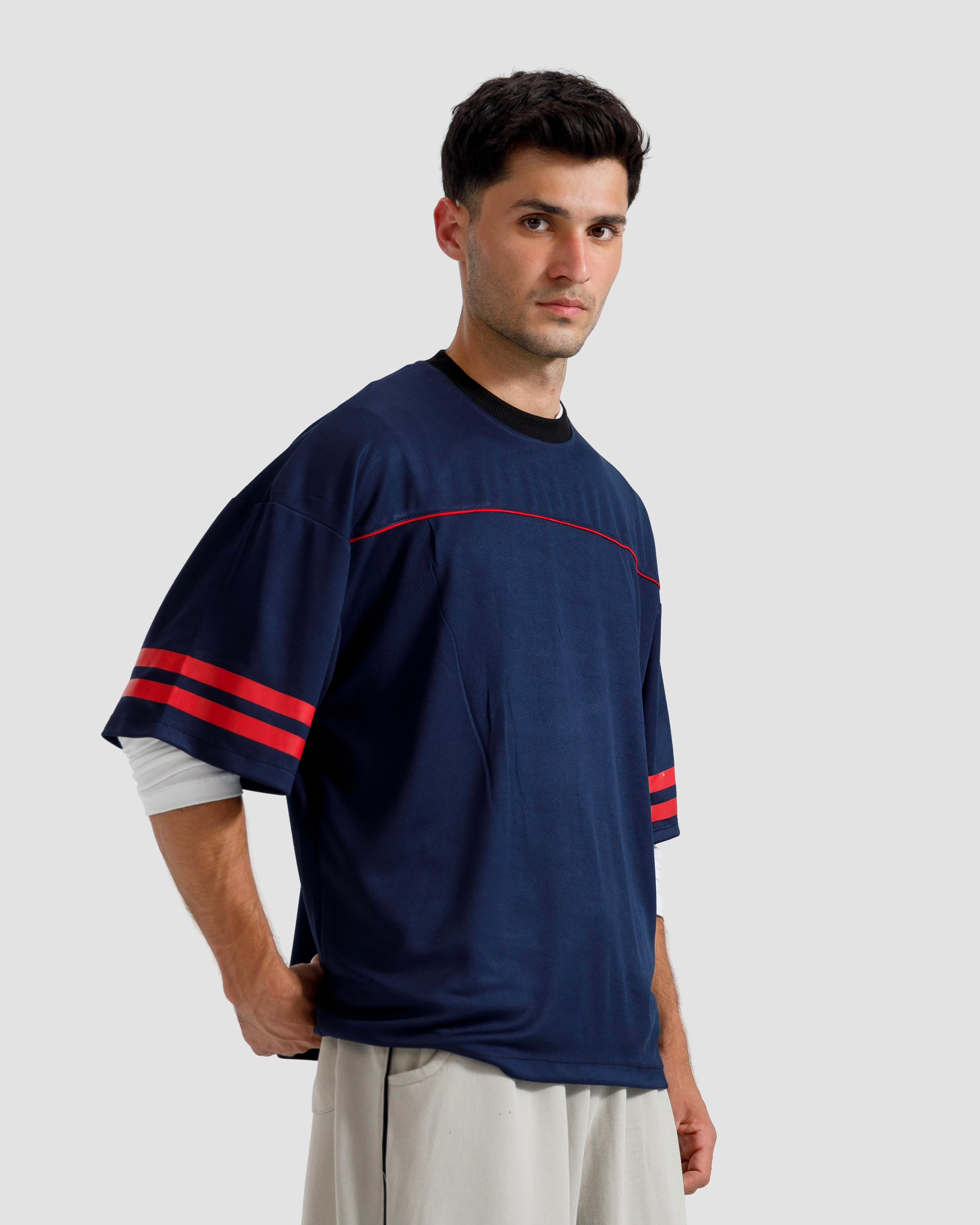Varsity Pipping Mesh Tshirt