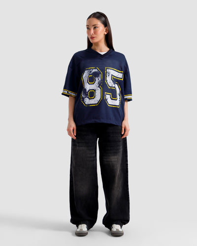 85 Varsity Print Mesh Tshirt