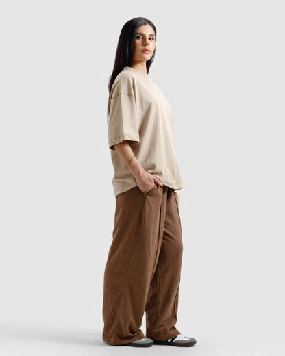 Boxy Seam Detail Basic Essential