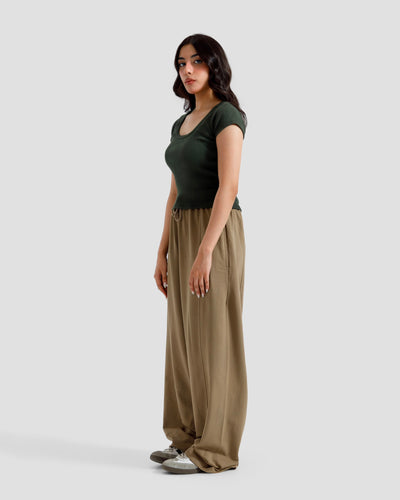 Scoop Neck Rib Tshirt