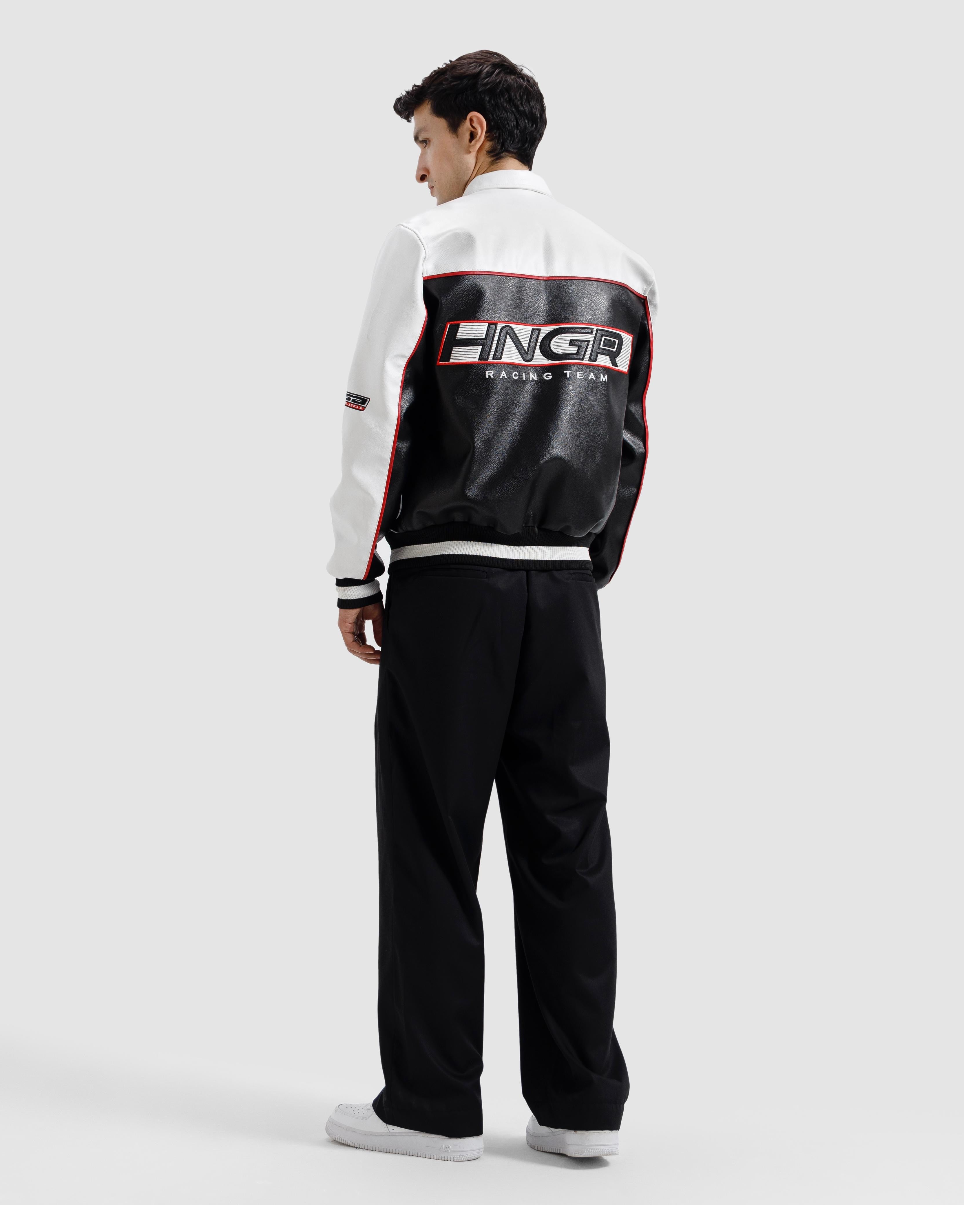 Faux Leather Racer Jacket