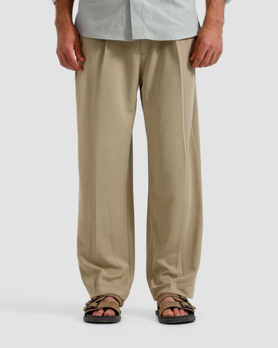 Straight Fit Tailored Pleated Pants