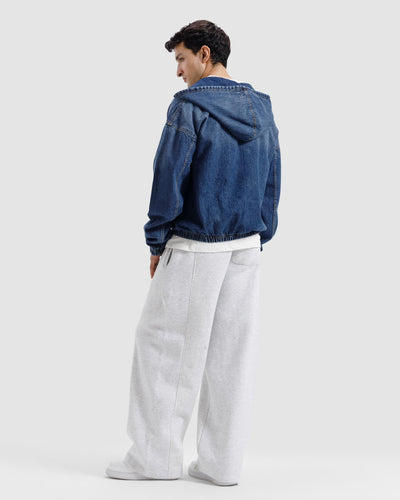 Washed Hooded Denim Jacket