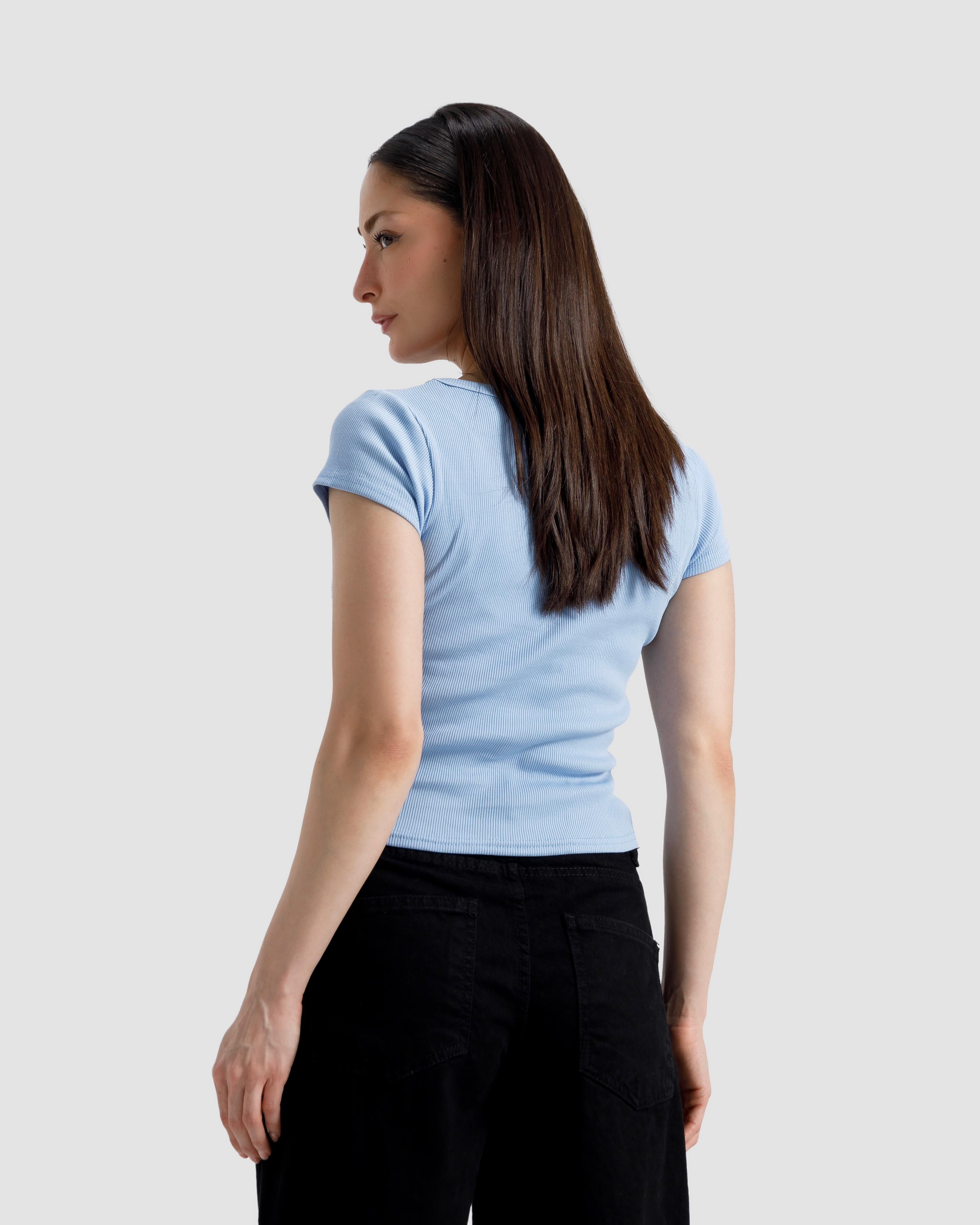 Scoop Neck Rib Tshirt