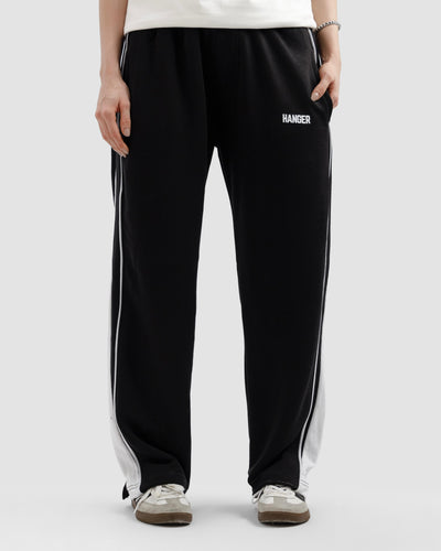 Straight Trousers With Piping Detail