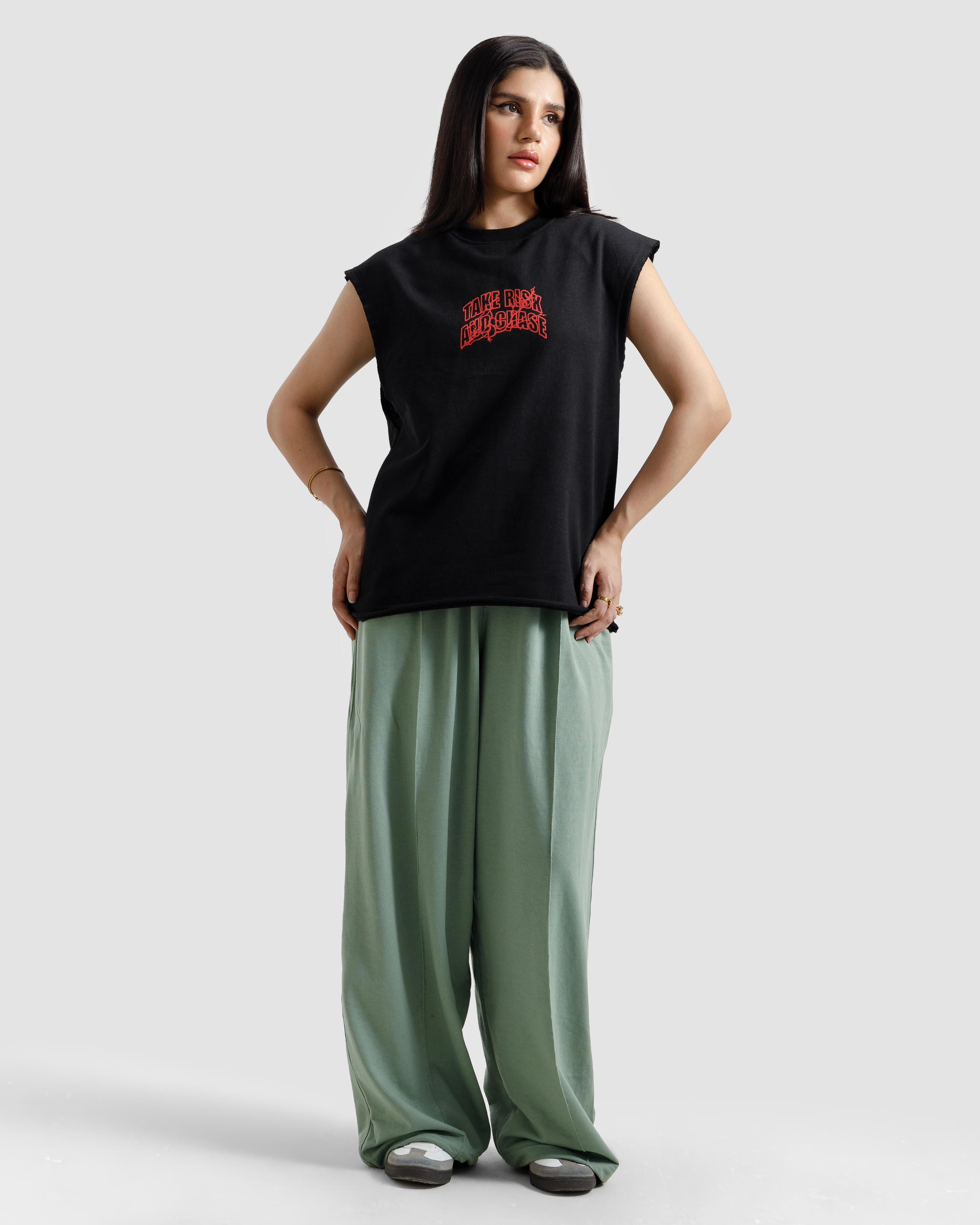 Sleeveless Take Risk And Chase Tshirt