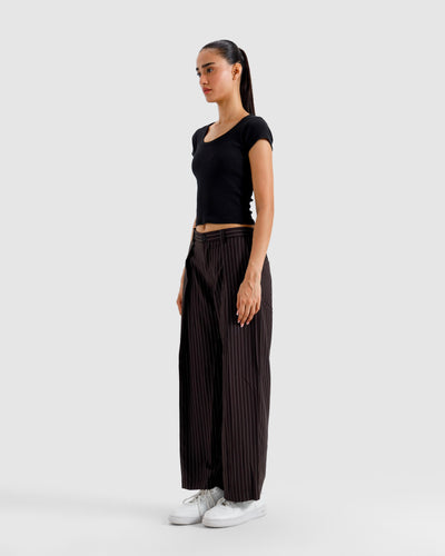 Scoop Neck Rib Tshirt
