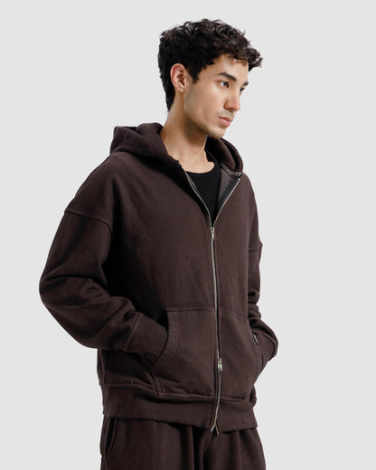 Washed Zipper Hoodie
