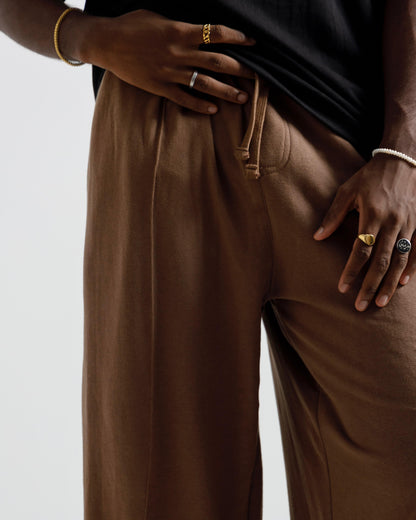 Straight-Leg Pleated Baggy Trousers