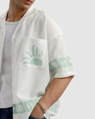 Creased Effect Graphic Shirt