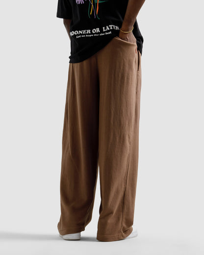 Straight-Leg Pleated Baggy Trousers