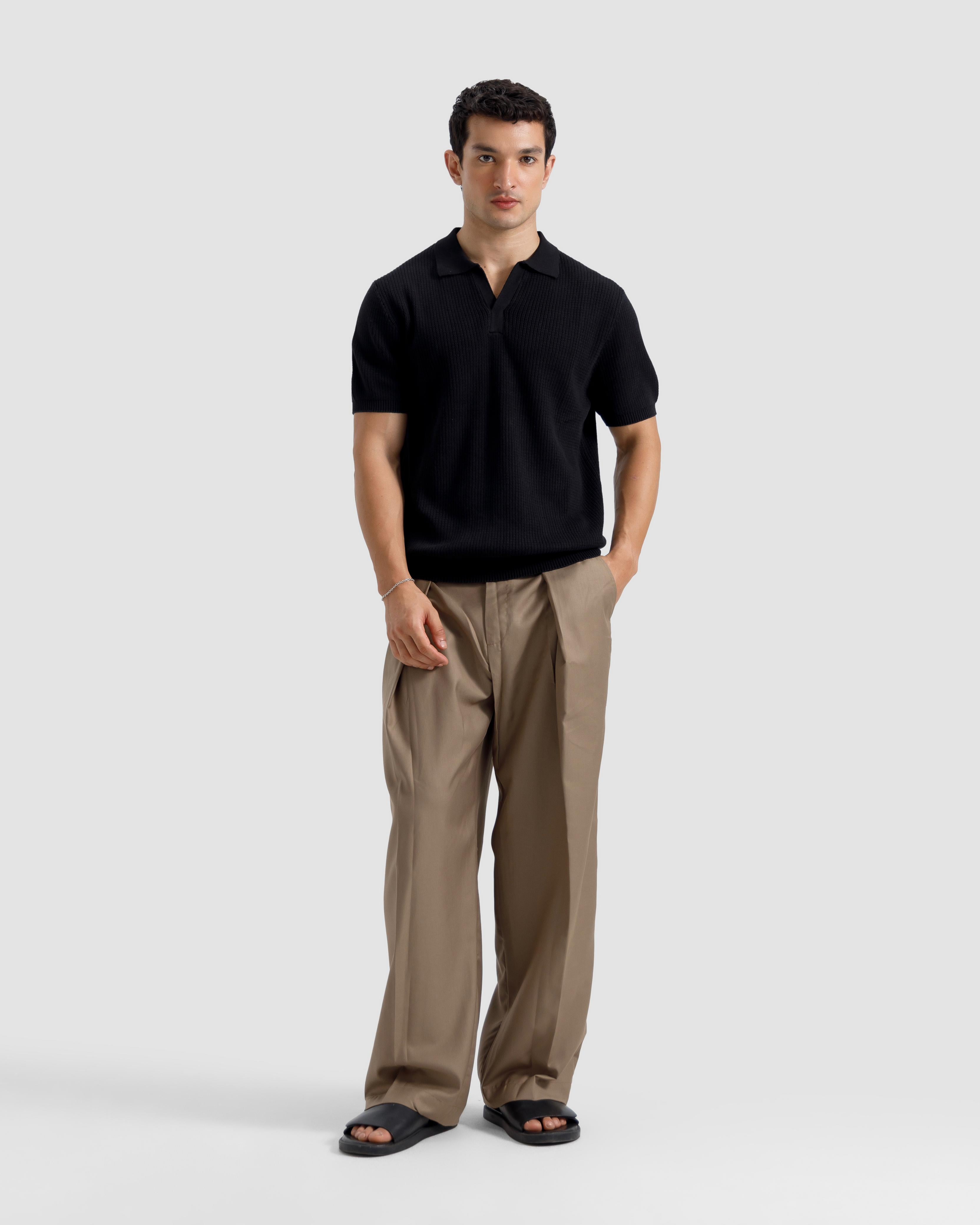 Textured Knit Polo