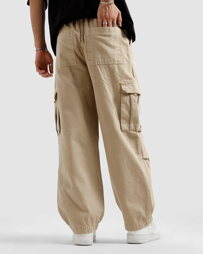 Washed Baggy Cargo Pants