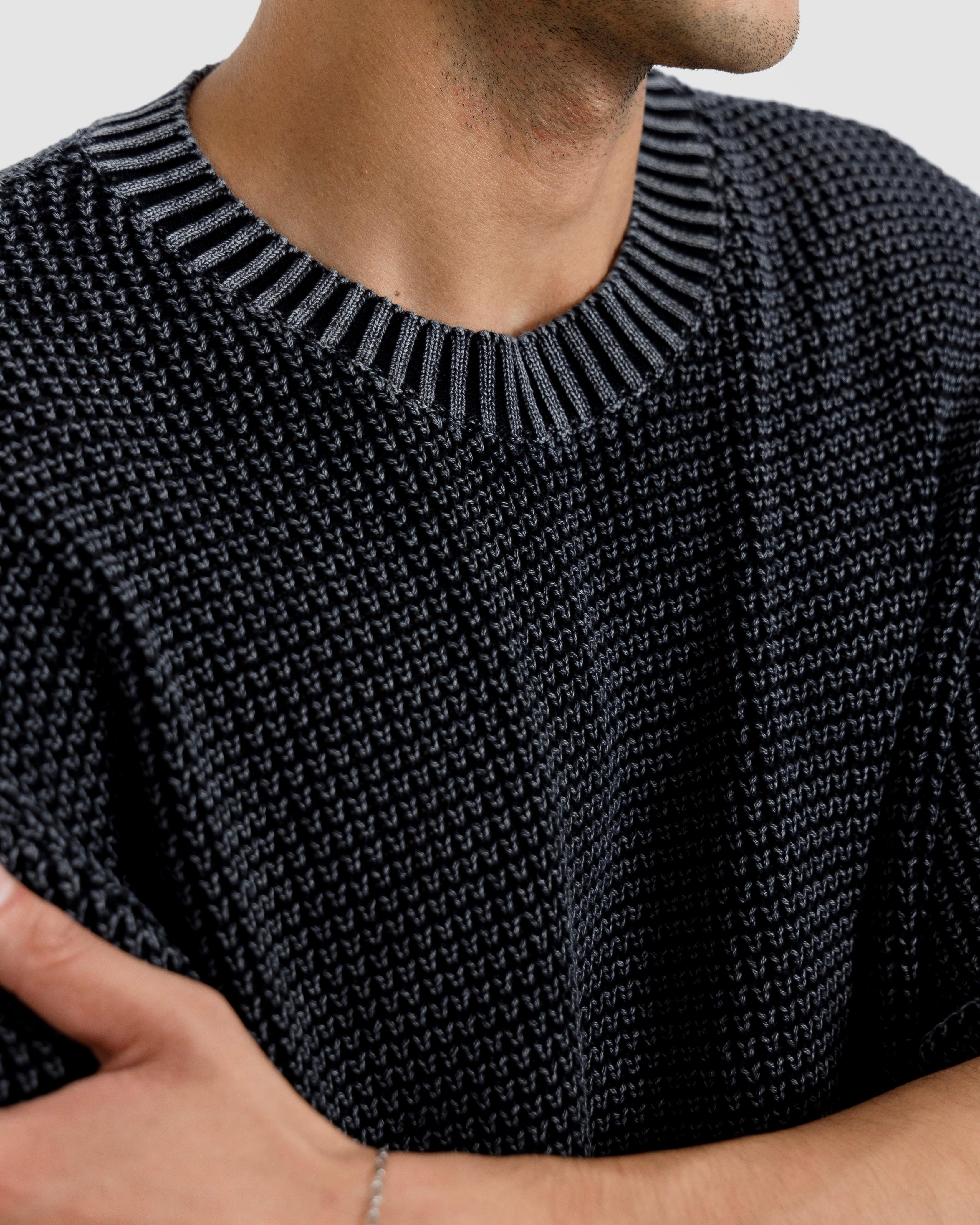 Relaxed Fit Washed Textured Knit Tshirt