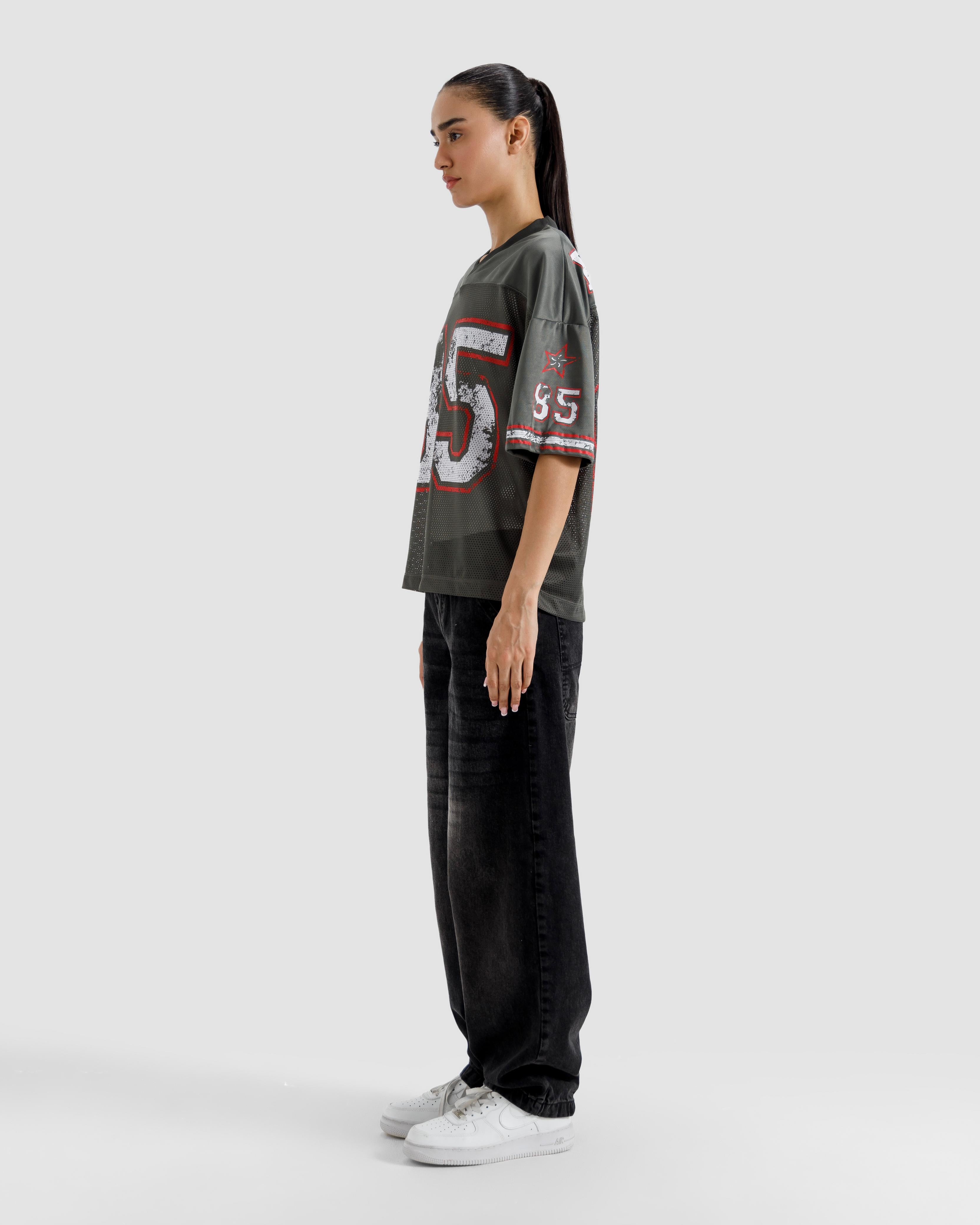 85 Varsity Print Mesh Tshirt