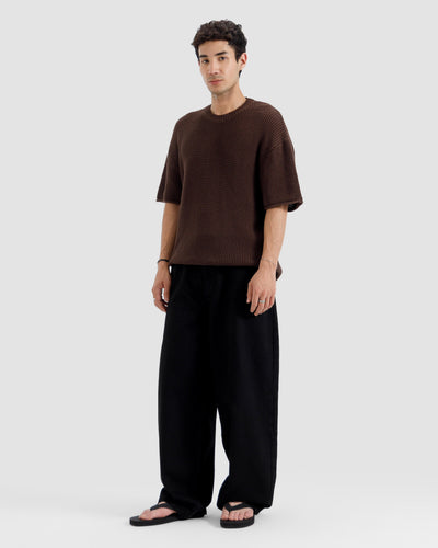 Relaxed Fit Textured Knit Tshirt