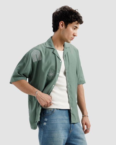 Embroidered Collar Shirt