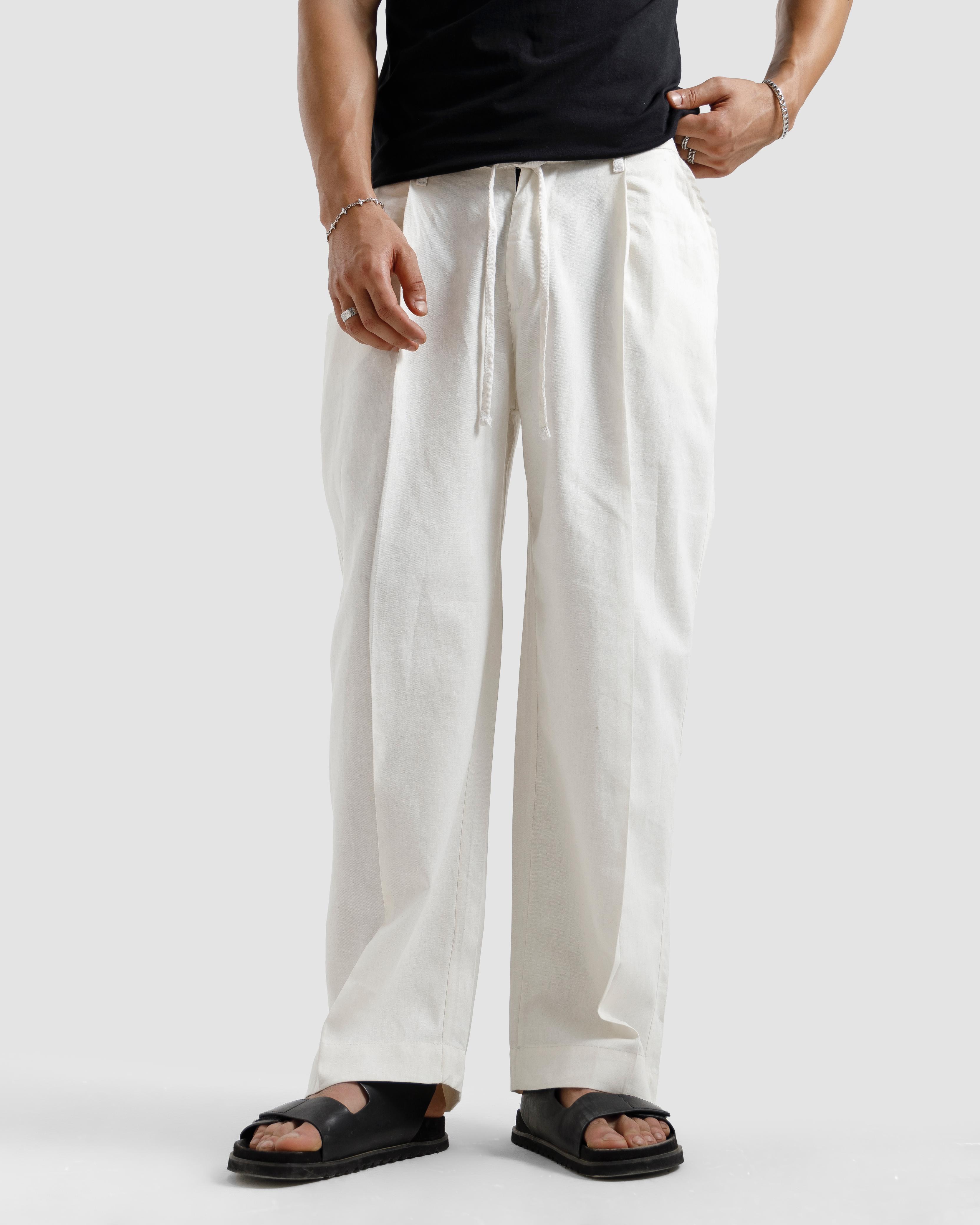 Tailored Linen Pleated Pants