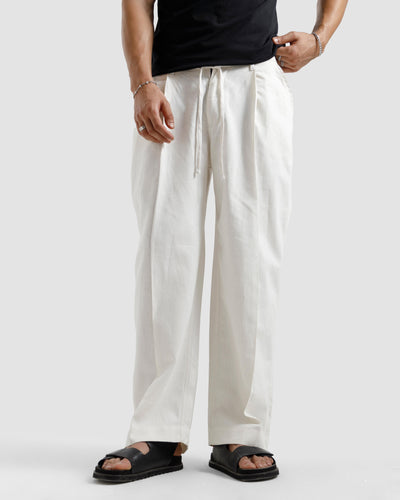 Tailored Linen Pleated Pants