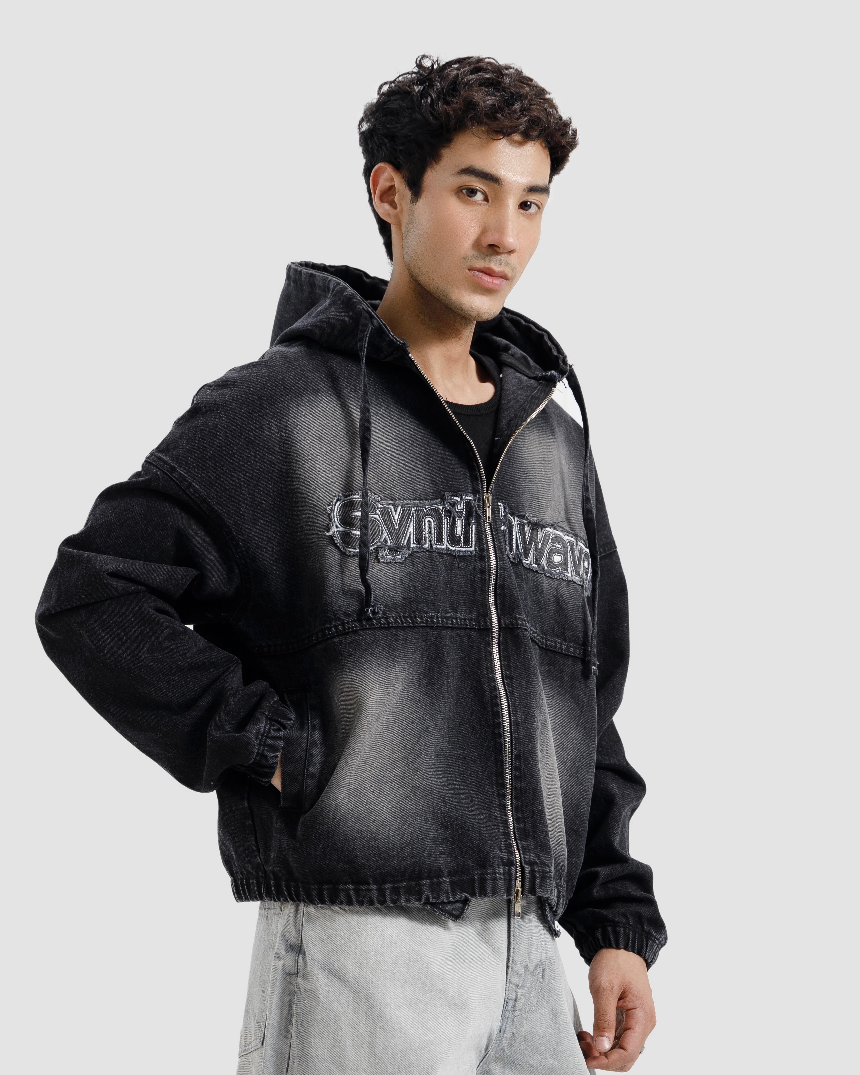 Washed Hooded Denim Jacket