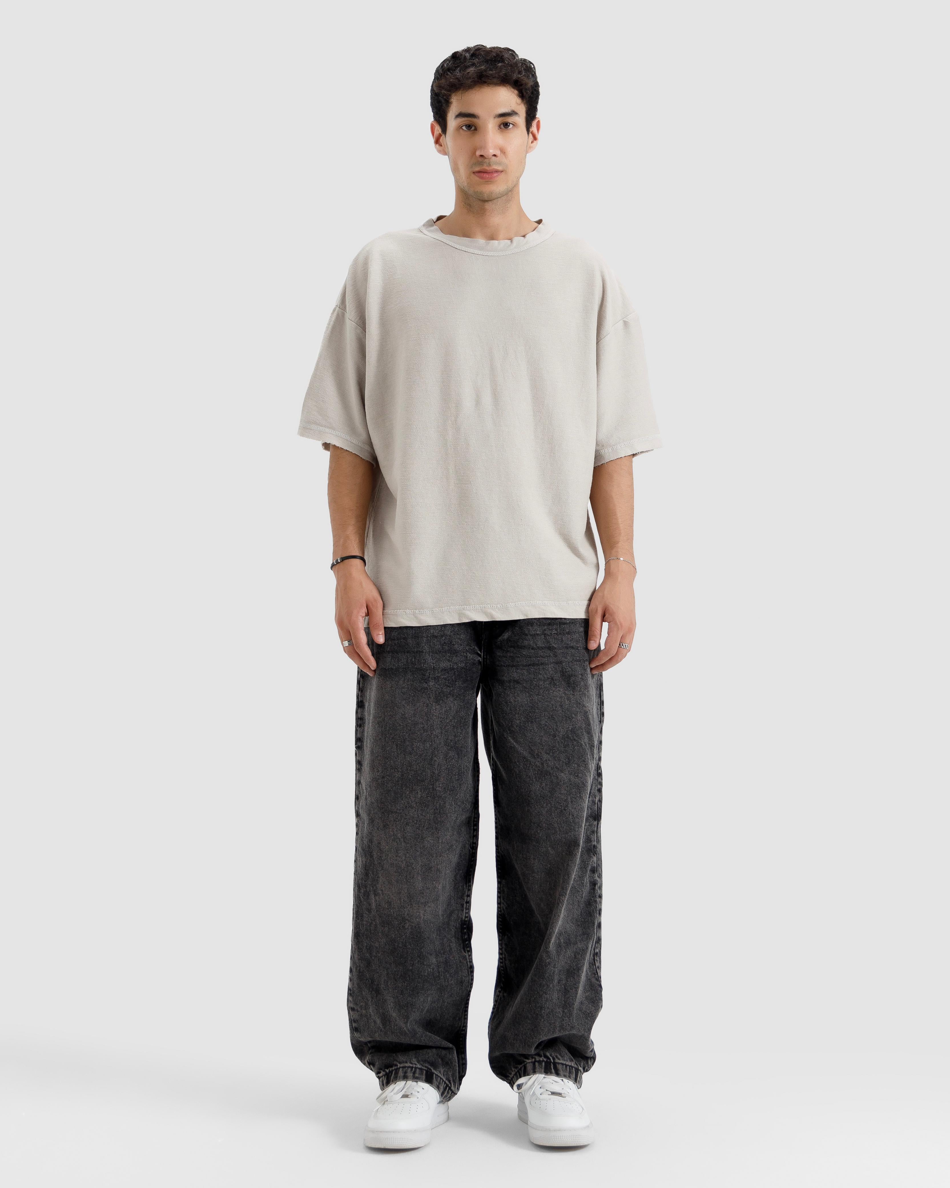 Washed Knit Basic Essential Tshirt