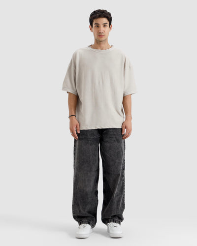 Washed Knit Basic Essential Tshirt