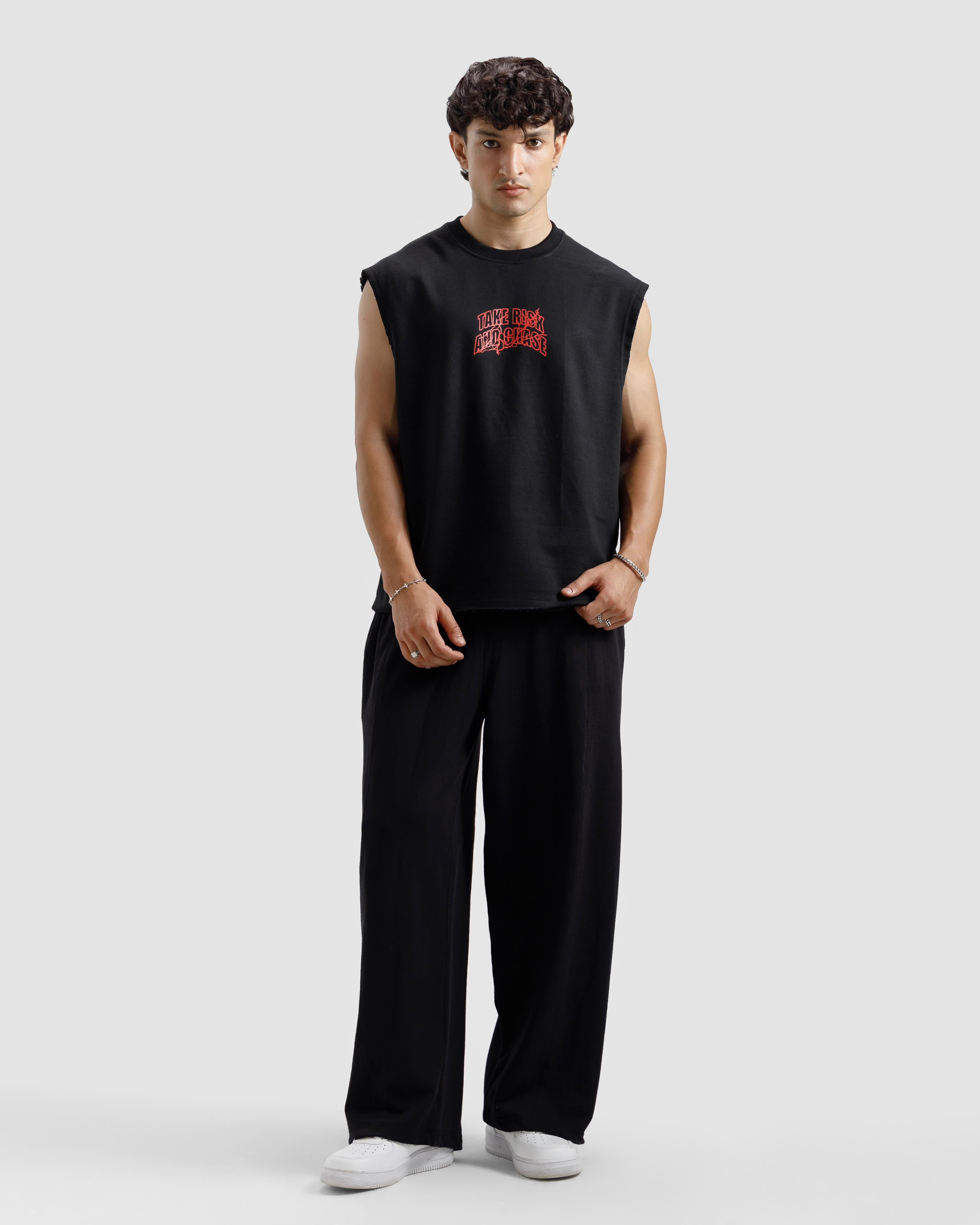 Sleeveless Take Risk And Chase Tshirt
