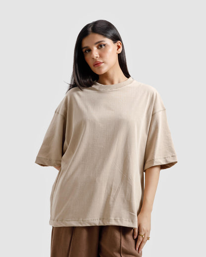 Boxy Seam Detail Basic Essential