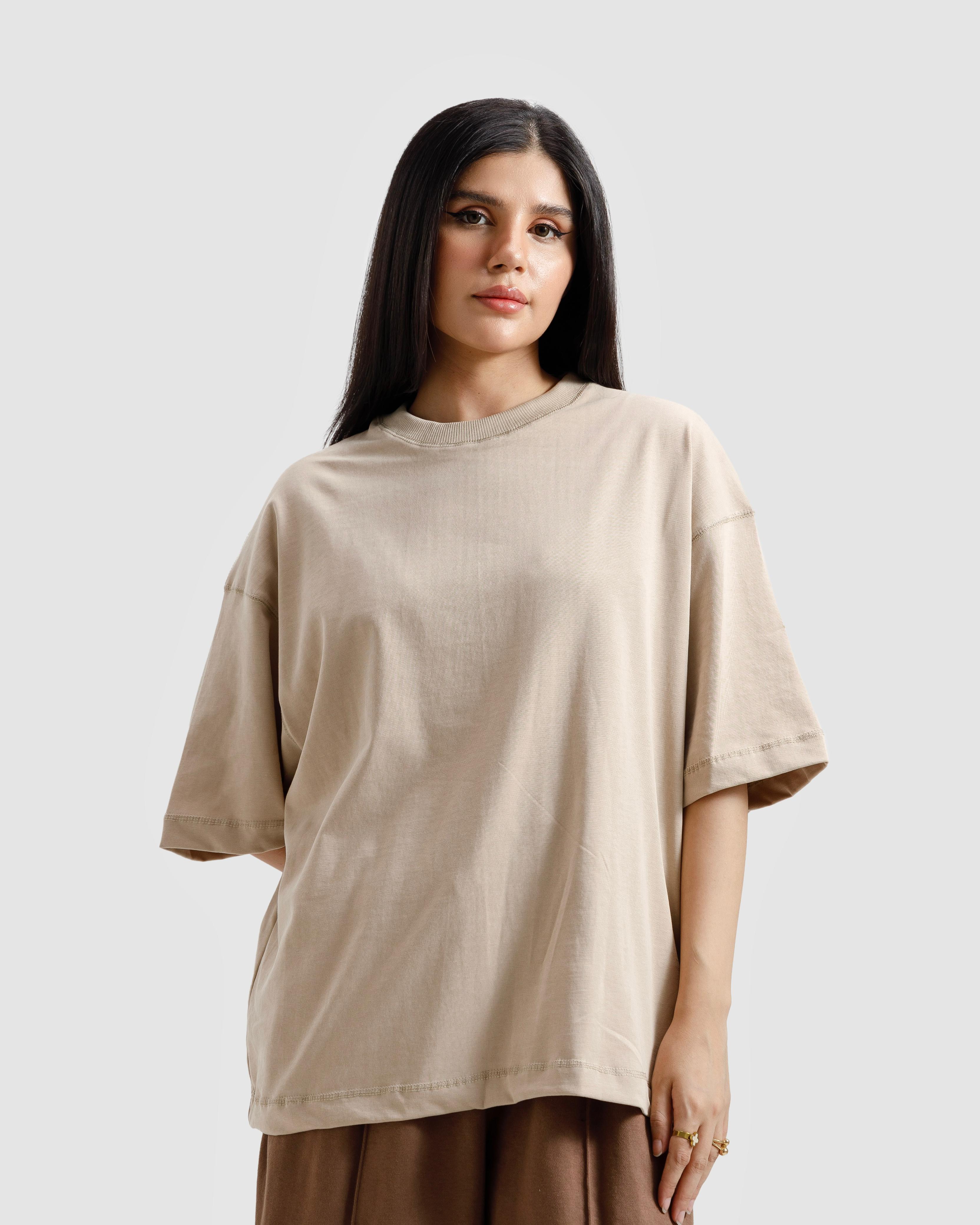 Boxy Seam Detail Basic Essential
