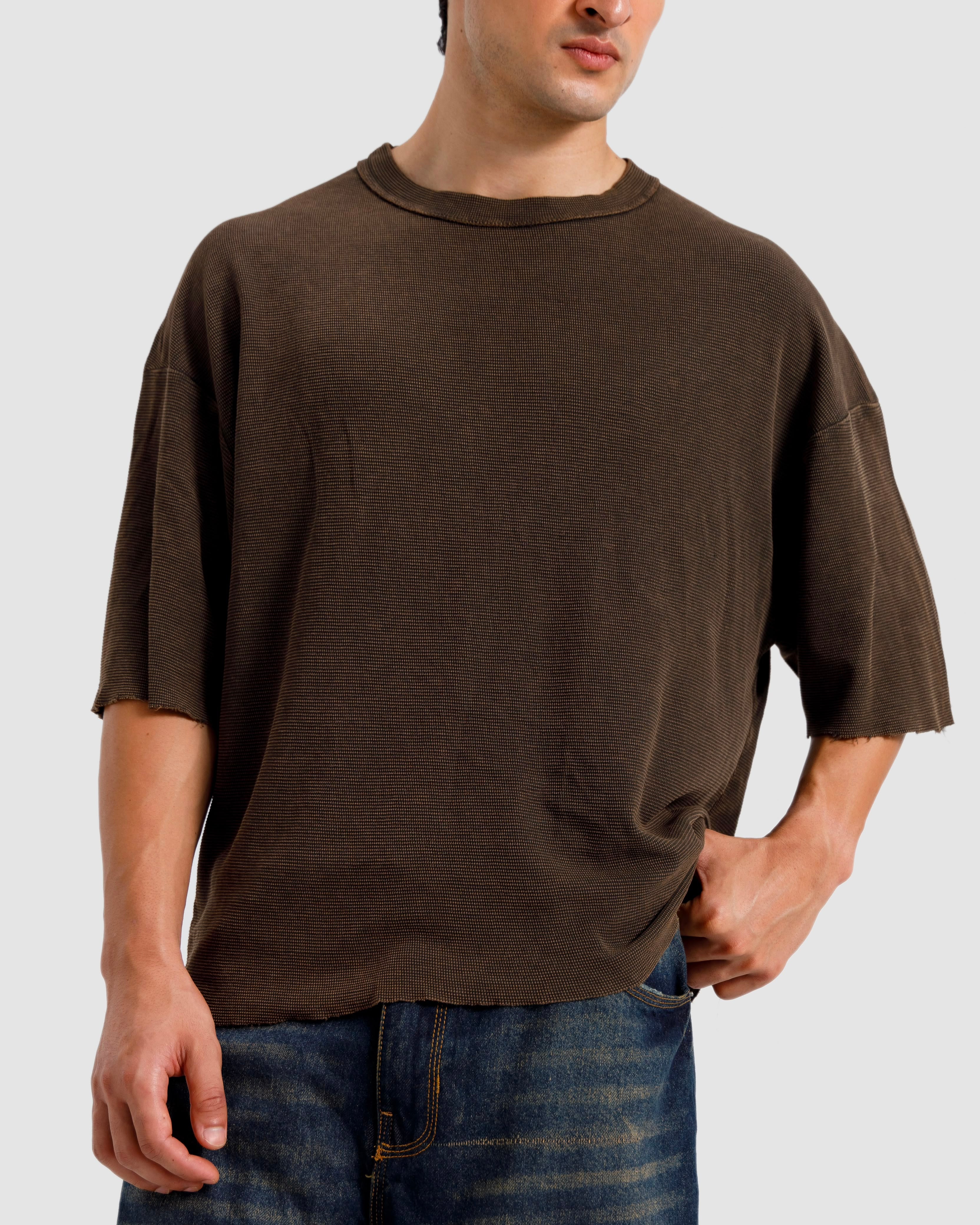 Washed Knit Shoulder Detail Essential Tshirt