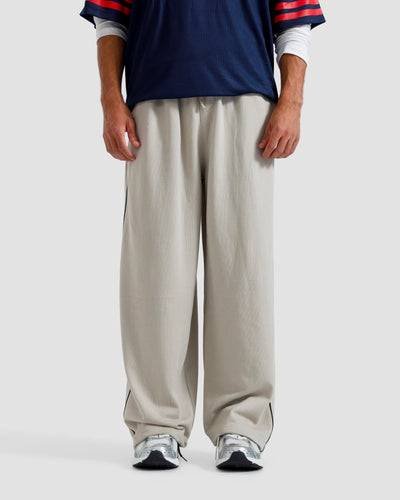Baggy Fit Trousers With Piping Detail