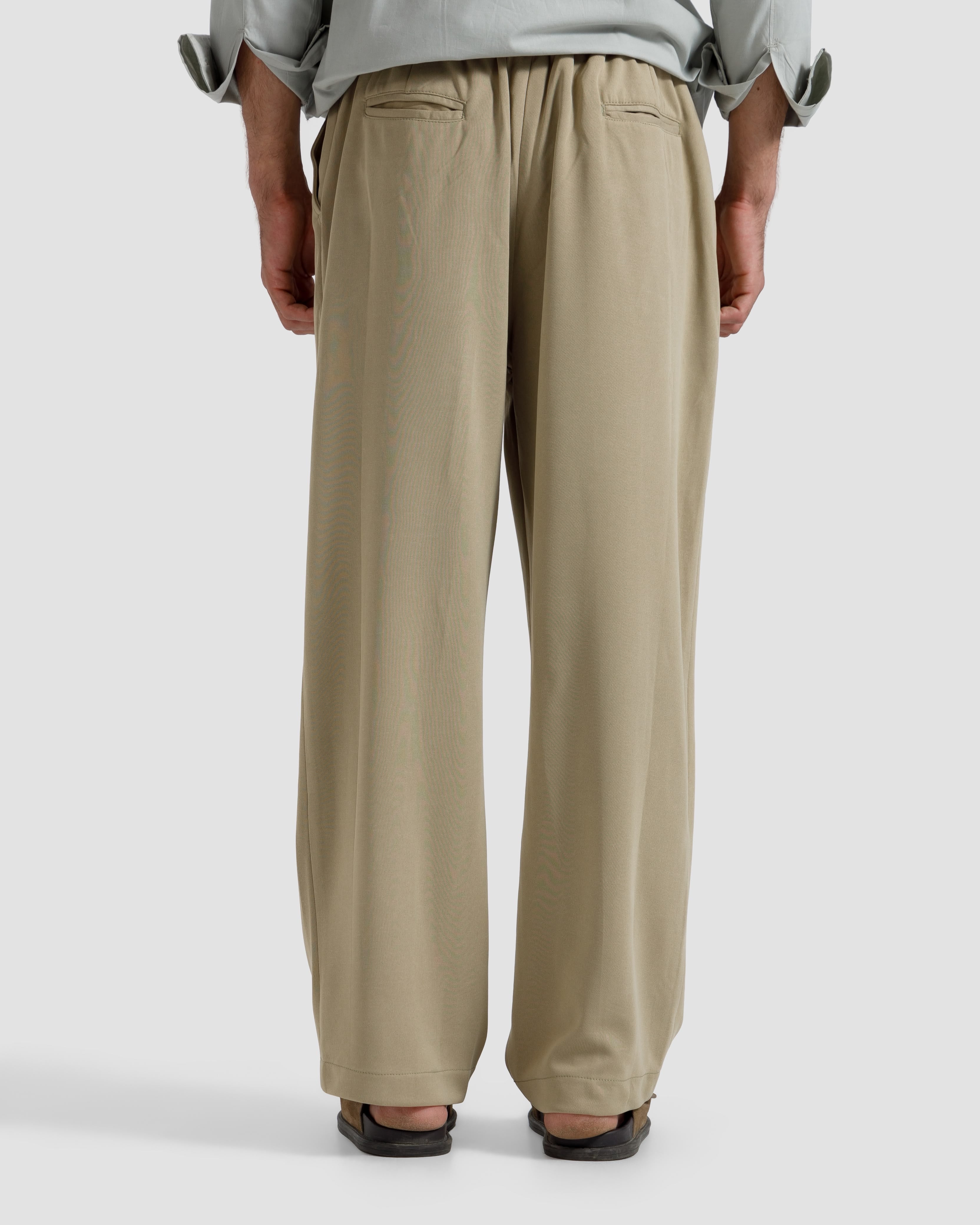 Straight Fit Tailored Pleated Pants