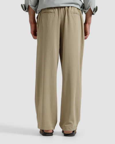 Straight Fit Tailored Pleated Pants