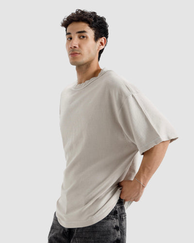 Washed Knit Basic Essential Tshirt