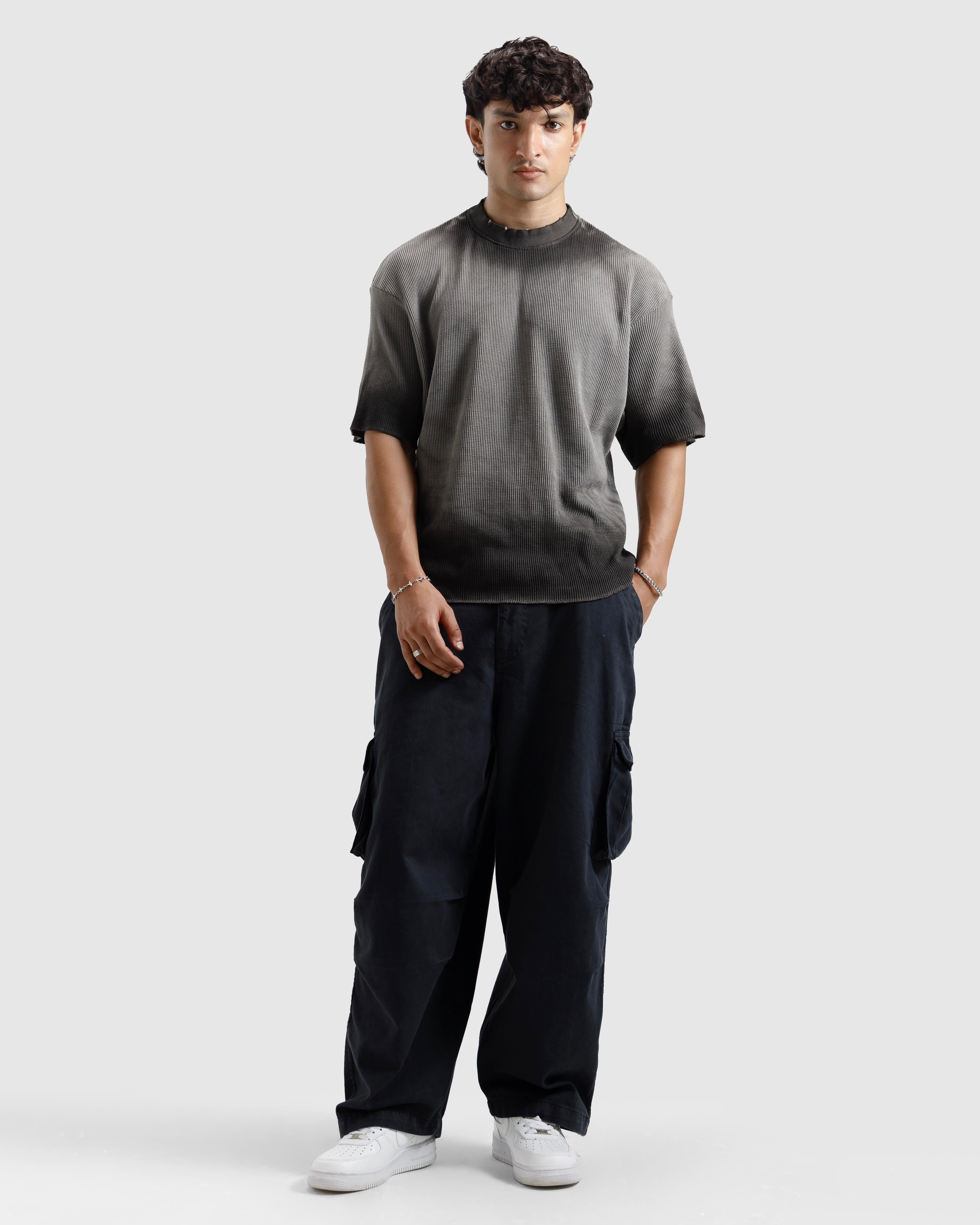 Washed Waffle Knit Essential Tshirt