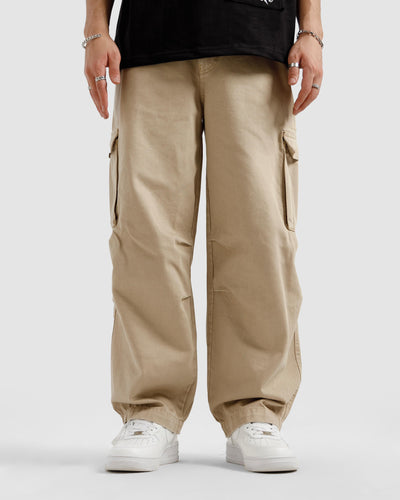 Washed Baggy Cargo Pants