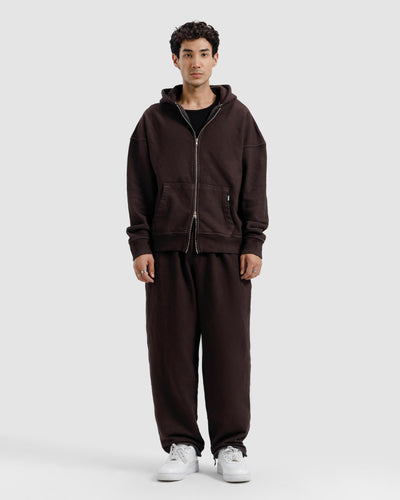 Washed Zipper Hoodie