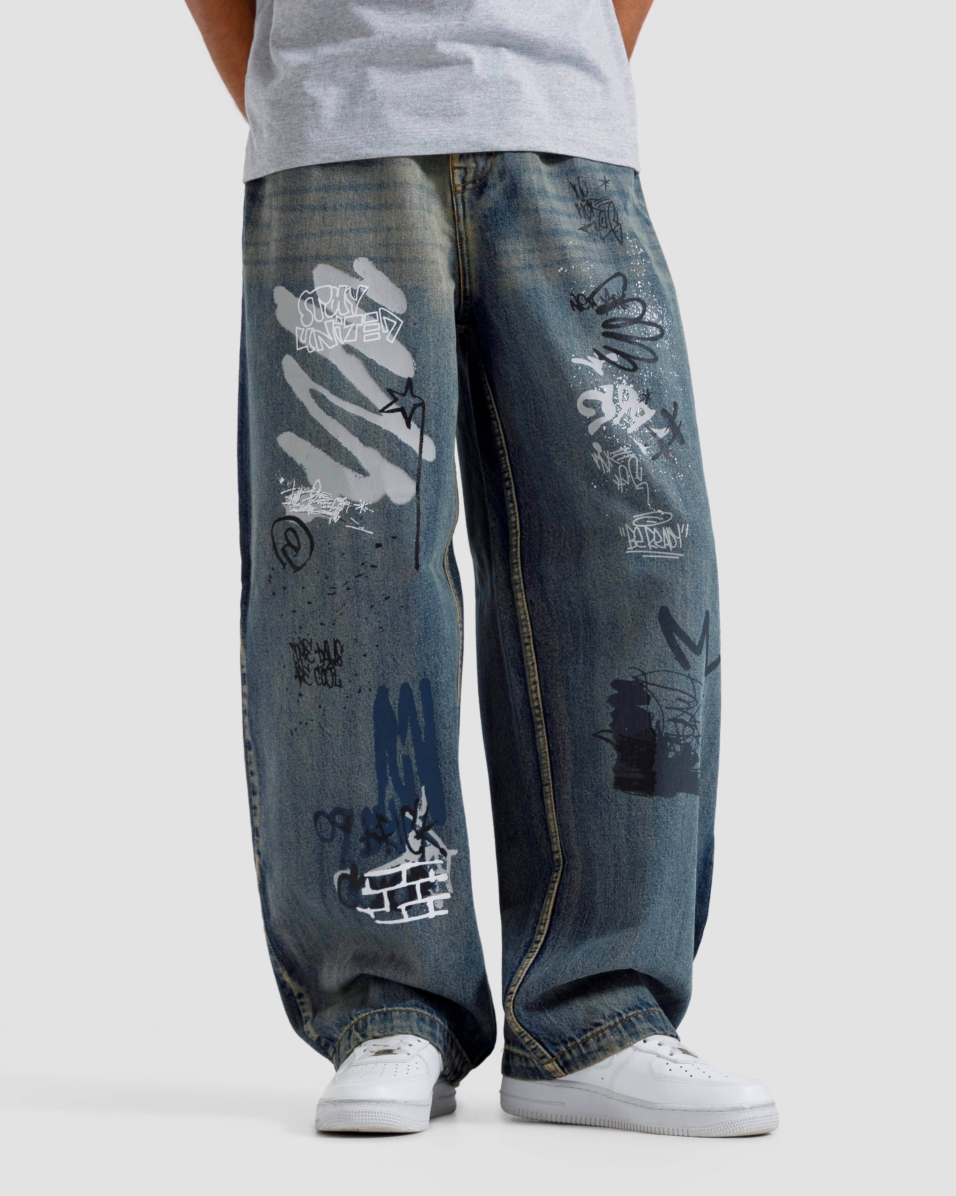 Graffiti Baggy Jeans