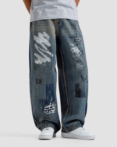 Graffiti Baggy Jeans