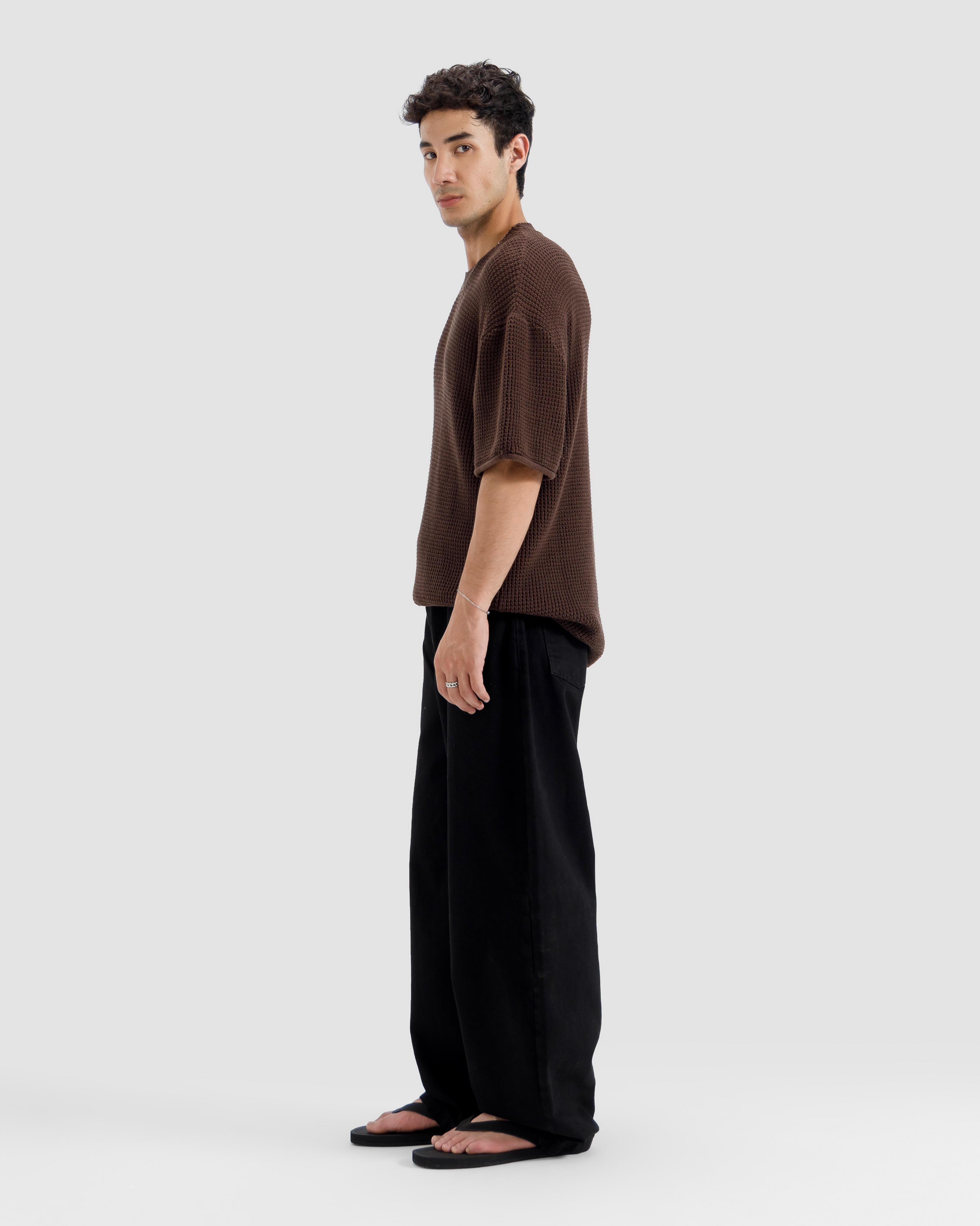 Relaxed Fit Textured Knit Tshirt